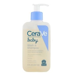 CeraVe، شامبو وجل استحمام للأطفال، 8 أونصة سائلة (237 مل) - تركيبة مغذية ولطيفة لبشرة طفلك