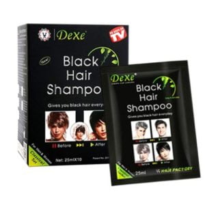 شامبو صبغة الشعر الأسود الفورية للرجال والنساء من ديكسي، عبوة 25 مل تحتوي على 10 أكياس