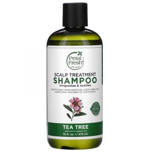 شامبو فعال لعلاج فروة الرأس بزيت شجرة الشاي، حجم 16 أونصة سائلة (475 مل) من Petal Fresh