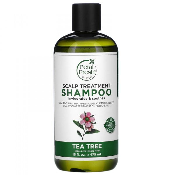 شامبو فعال لعلاج فروة الرأس بزيت شجرة الشاي، حجم 16 أونصة سائلة (475 مل) من Petal Fresh
