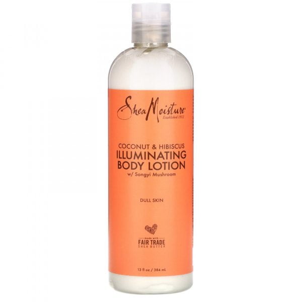 لوشن تفتيح الجسم بجوز الهند والكركديه من SheaMoisture - تركيبة مميزة مع فطر سونجي - حجم 13 أونصة (384 مل)