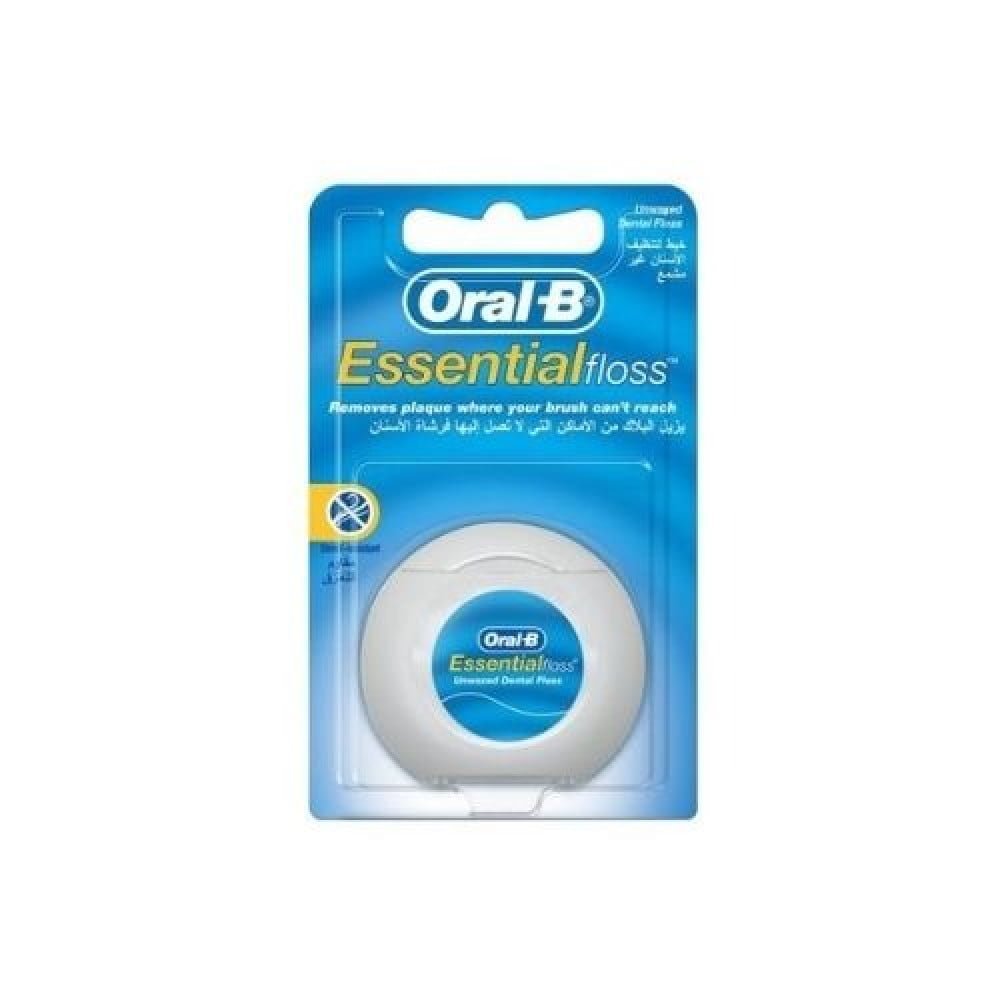 خيط-الأسنان-ايسنشال-فلوس-غير-مشمع-من-أورال-بي-50-متر-1