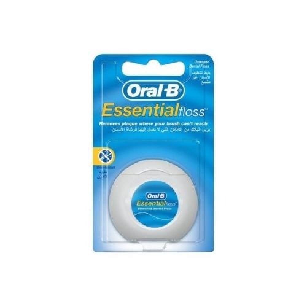 خيط الأسنان ايسنشال فلوس غير مشمع من أورال بي 50 متر خيط الأسنان ايسنشال فلوس غير مشمع من أورال بي 50 متر