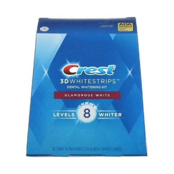 مجموعة تبييض الأسنان ، أبيض لامع ، 28 شريط من Crest، 3D Whitestrips